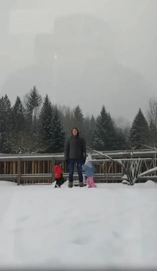 Weihnachten Schnee Familie Winterjacke